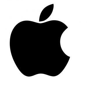 imagen del logo de apple en color negro branding